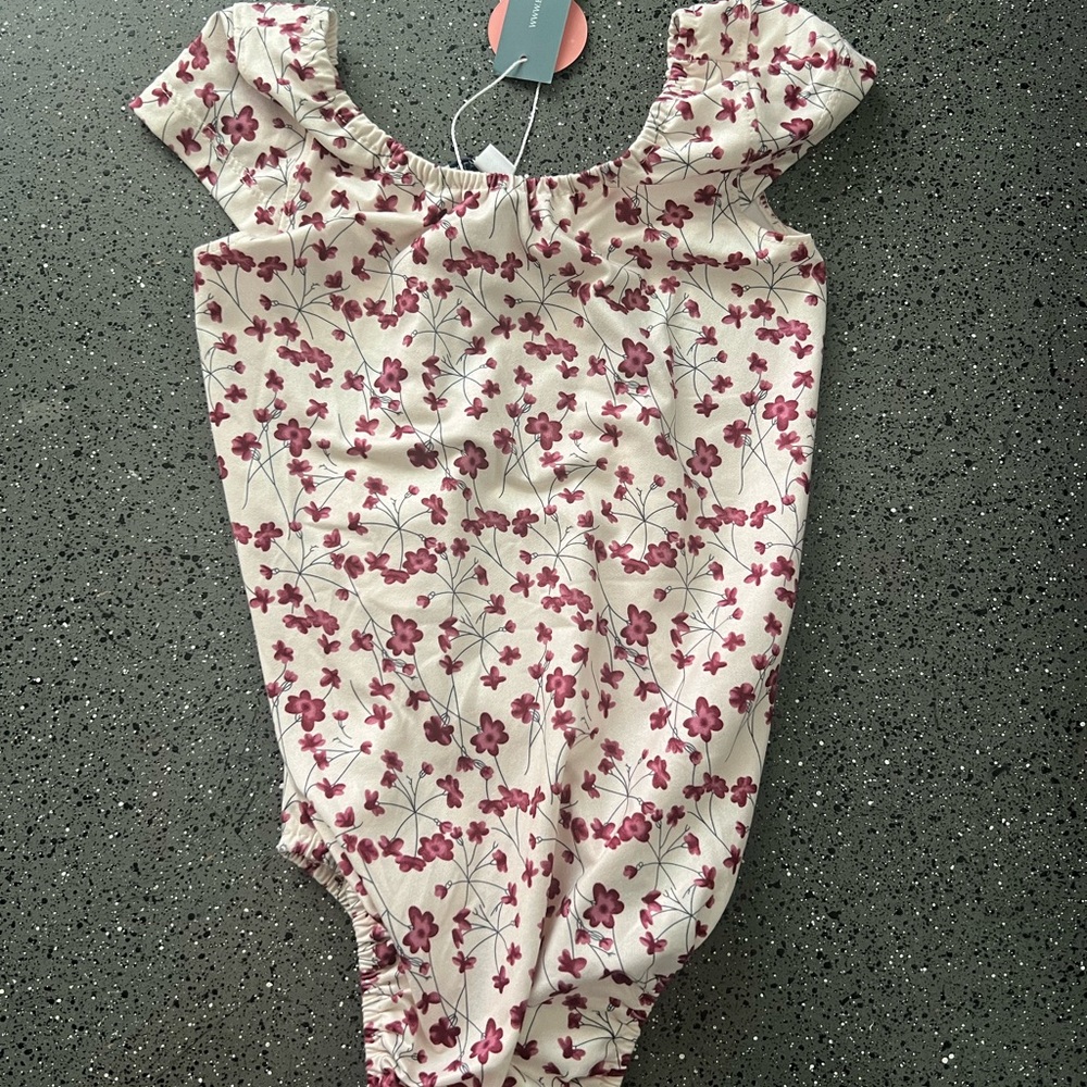 Bailey’s Blossoms 4T Cap Sleeve Floral Pink Kids Bodysuit